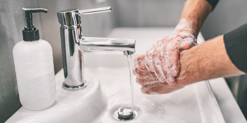 دست‌های خود را به مدت 20 ثانیه بشویید